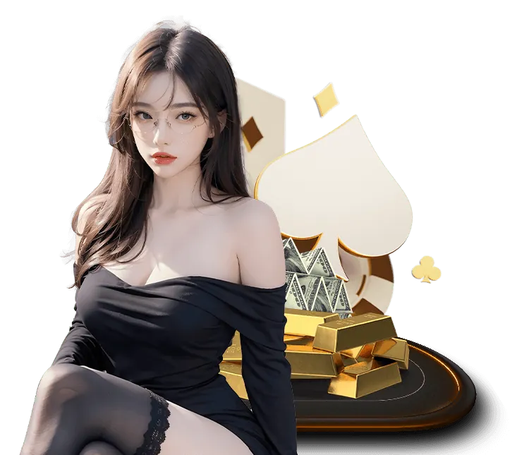 Dealer nữ xinh đẹp đang chia bài Baccarat trong sòng bạc trực tiếp